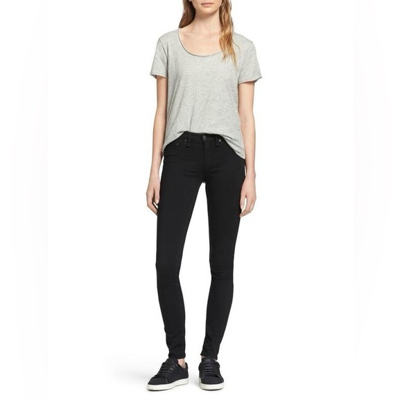 rag & bone Denim - Rag & Bone Leggings in Black Plush Size 27 Jeggings Denim